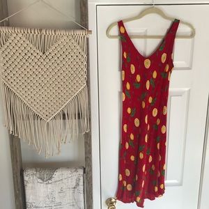 Red Sundress With Lemons by Caren Desirée Company